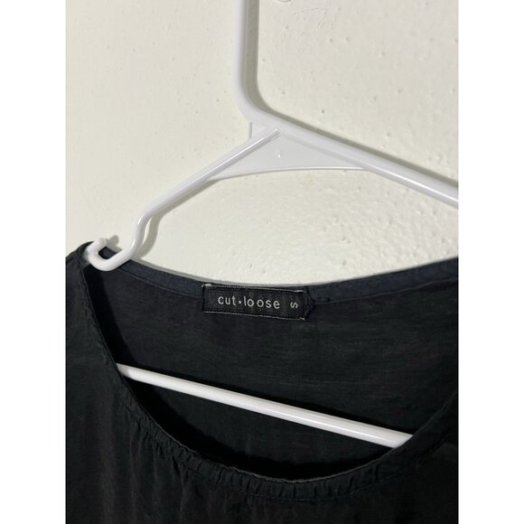 Cut Loose Black Dress Size Small Lagenlook Pockets - Picture 7 of 15